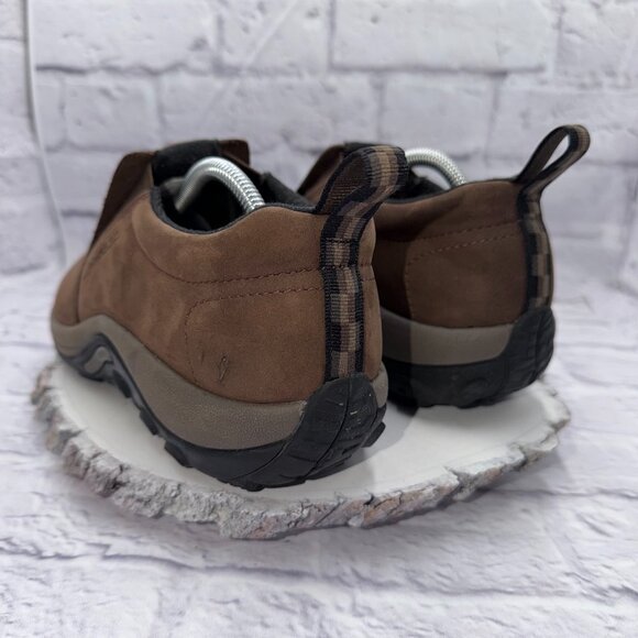 Merrell Men Jungle Moc Shoes 10.5 Brown Nubuck Slip On Hiking Walking Waterproof - Picture 6 of 12